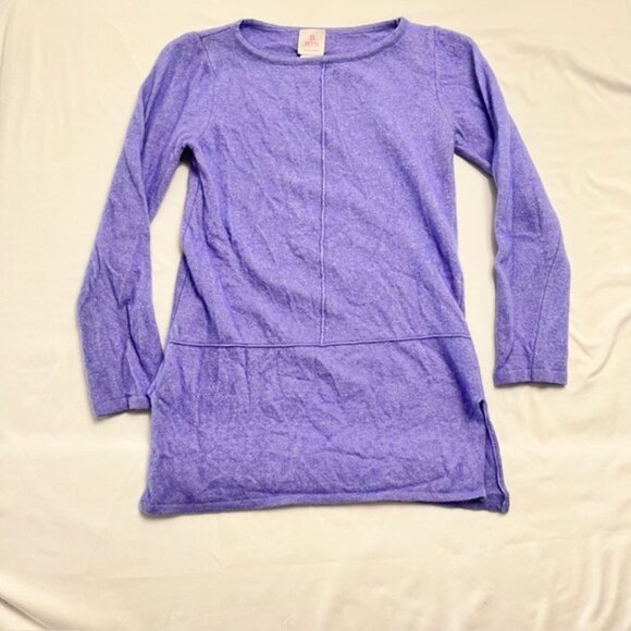 Made in Italy Merino Wool Cashmere Tunic Sweater Periwinkle | Women's Medium - Picture 1 of 8